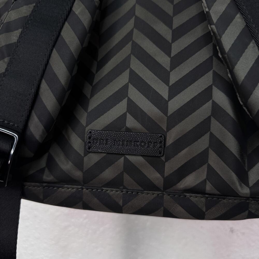 Uri Minkoff Stanton Backpack Laptop Bag Chevron Nylon Black Travel School NEW - Picture 12 of 16